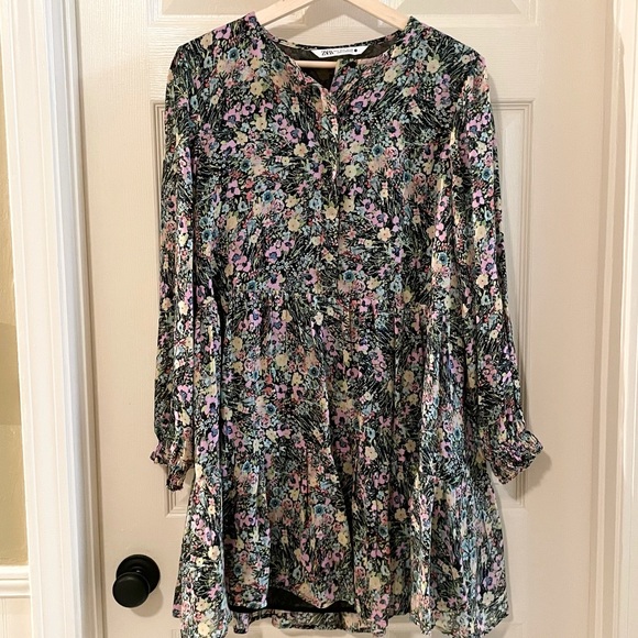 Zara - Floral Print Dress - Picture 2 of 5